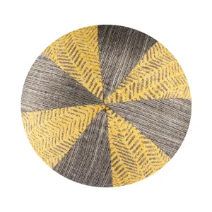 10" Indoor Ball Pillow - Yellow Chevron