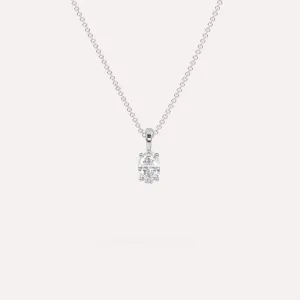 1/2 carat Oval Diamond Pendant Necklace