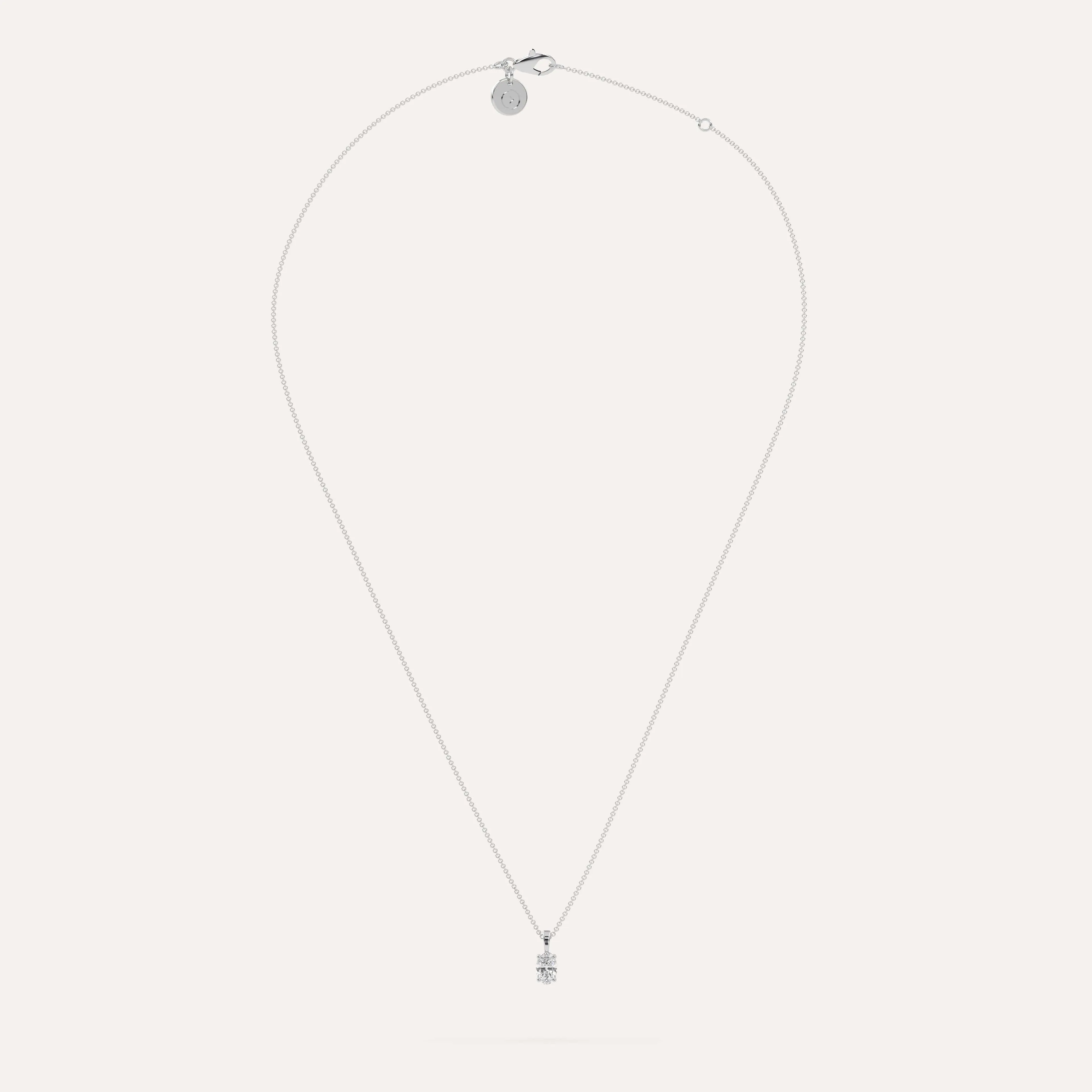 1/2 carat Oval Diamond Pendant Necklace