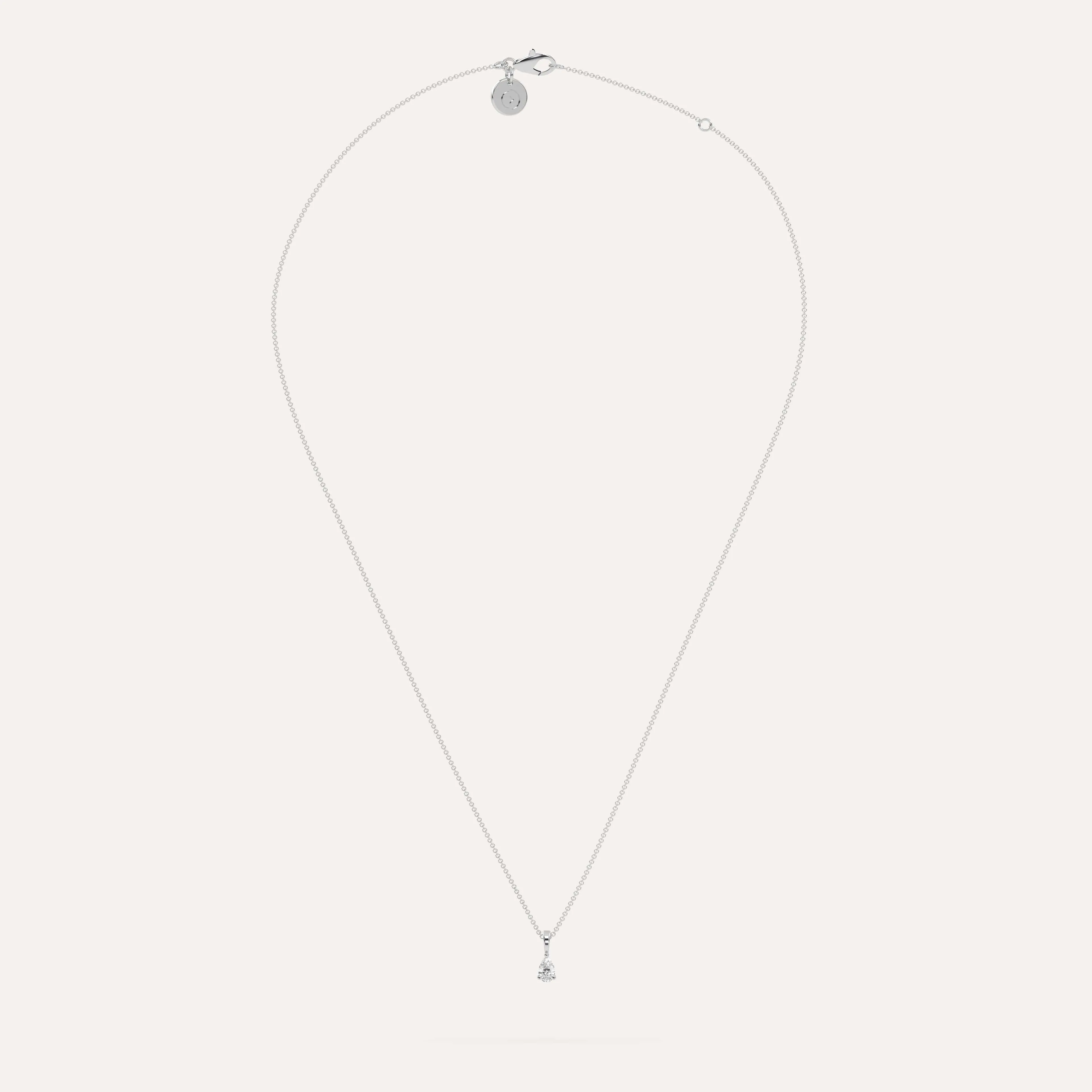 1/2 carat Pear Diamond Pendant Necklace