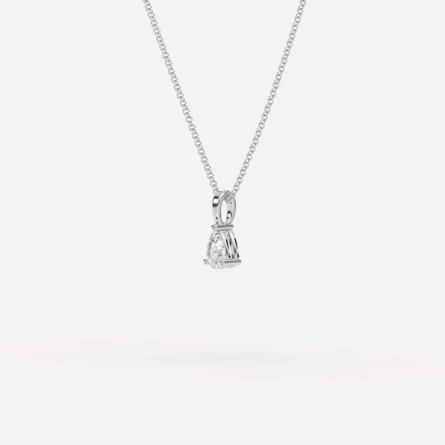 1/2 carat Pear Diamond Pendant Necklace