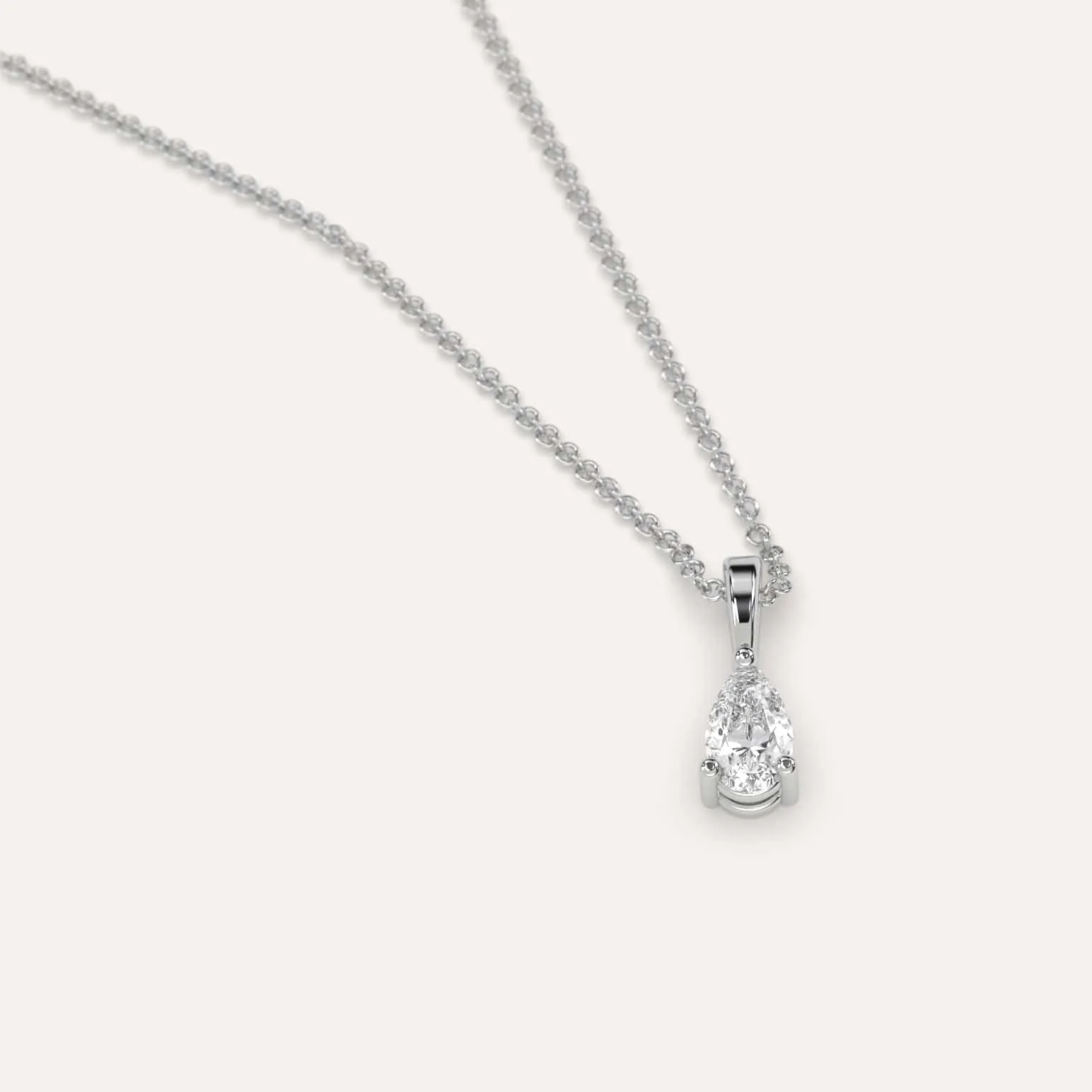 1/2 carat Pear Diamond Pendant Necklace