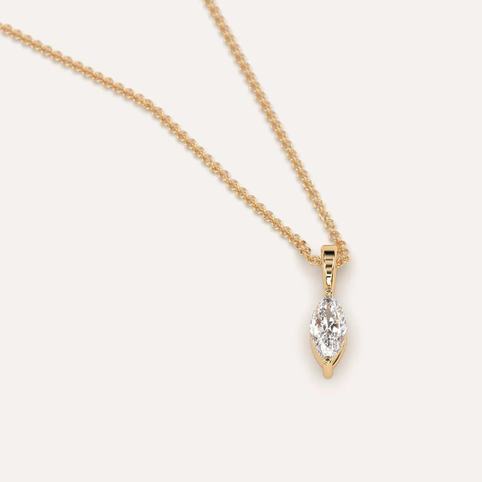 1/4 carat Marquise Diamond Pendant Necklace