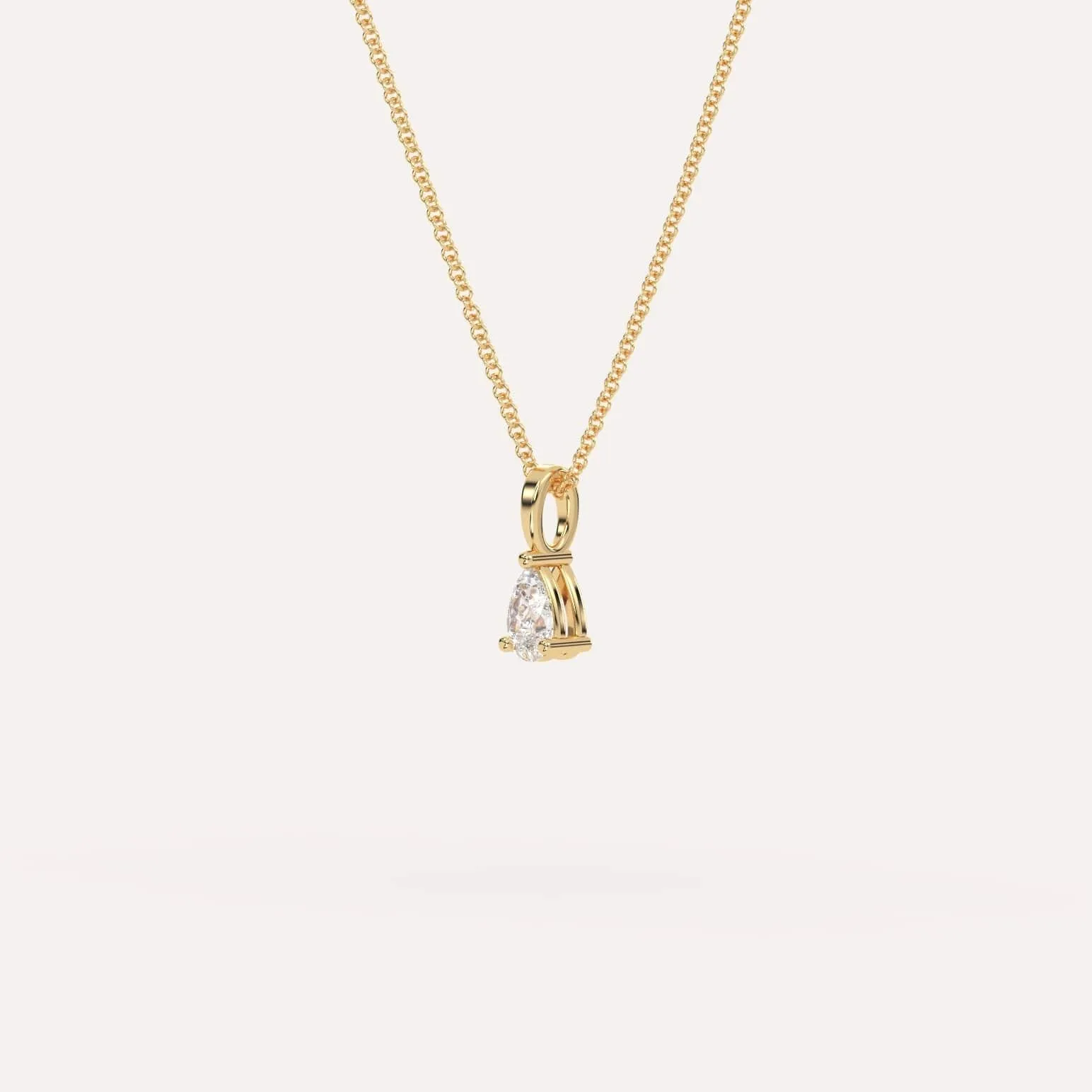 1/4 carat Pear Diamond Pendant Necklace