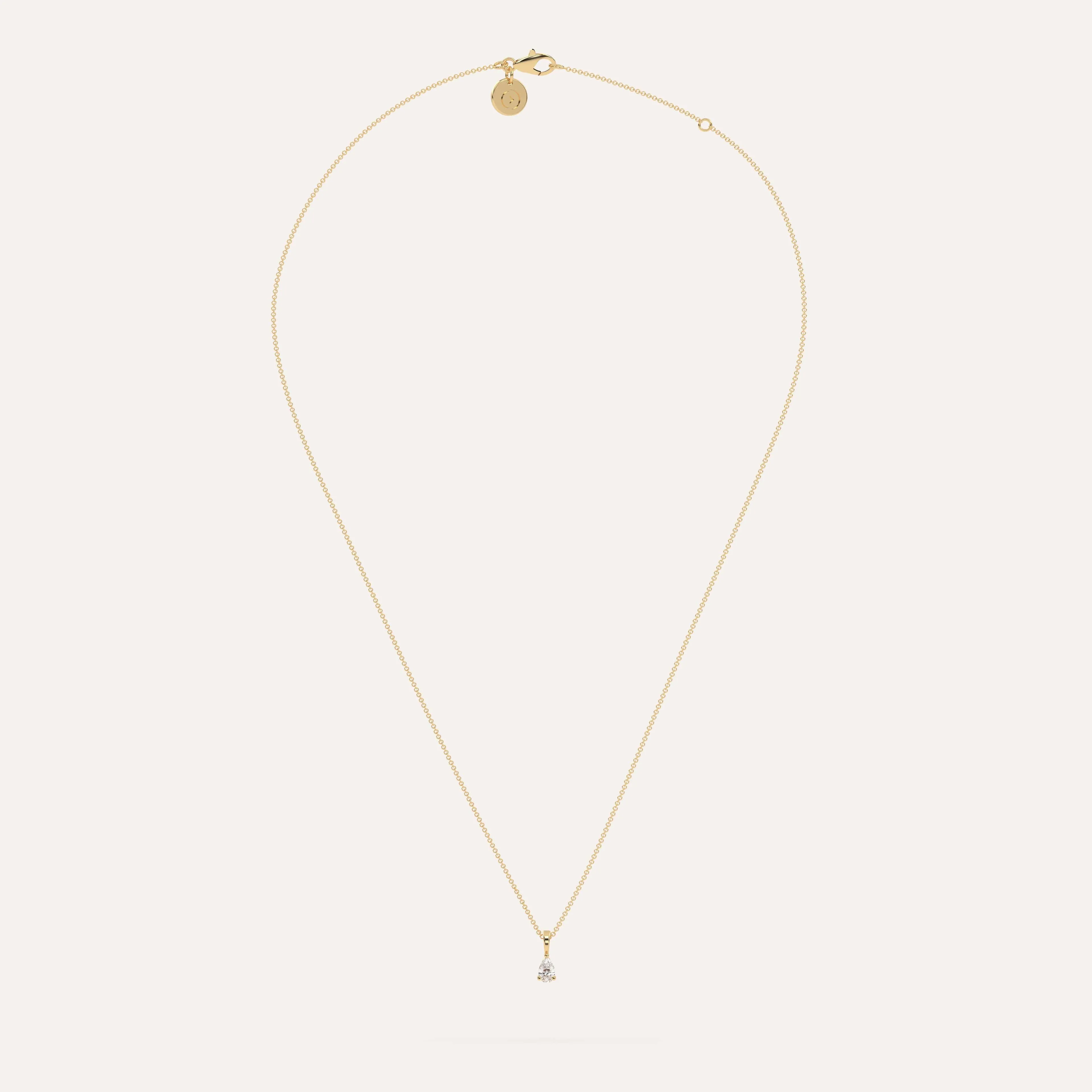 1/4 carat Pear Diamond Pendant Necklace