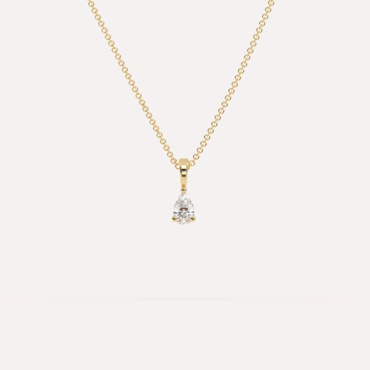 1/4 carat Pear Diamond Pendant Necklace