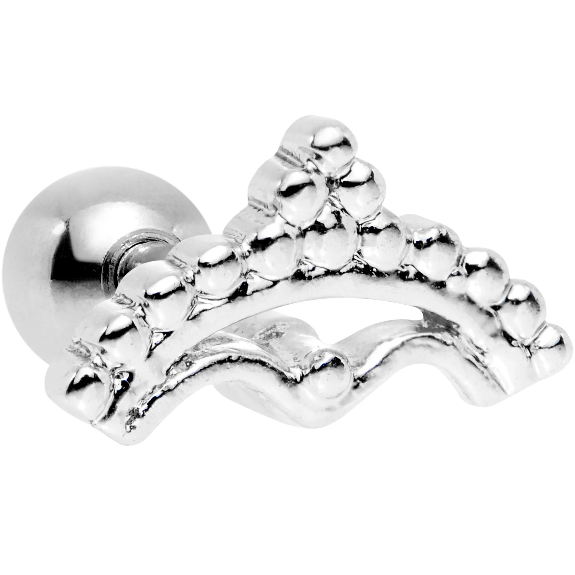 16 Gauge 1/4 Crescent Bow Cartilage Tragus Earring