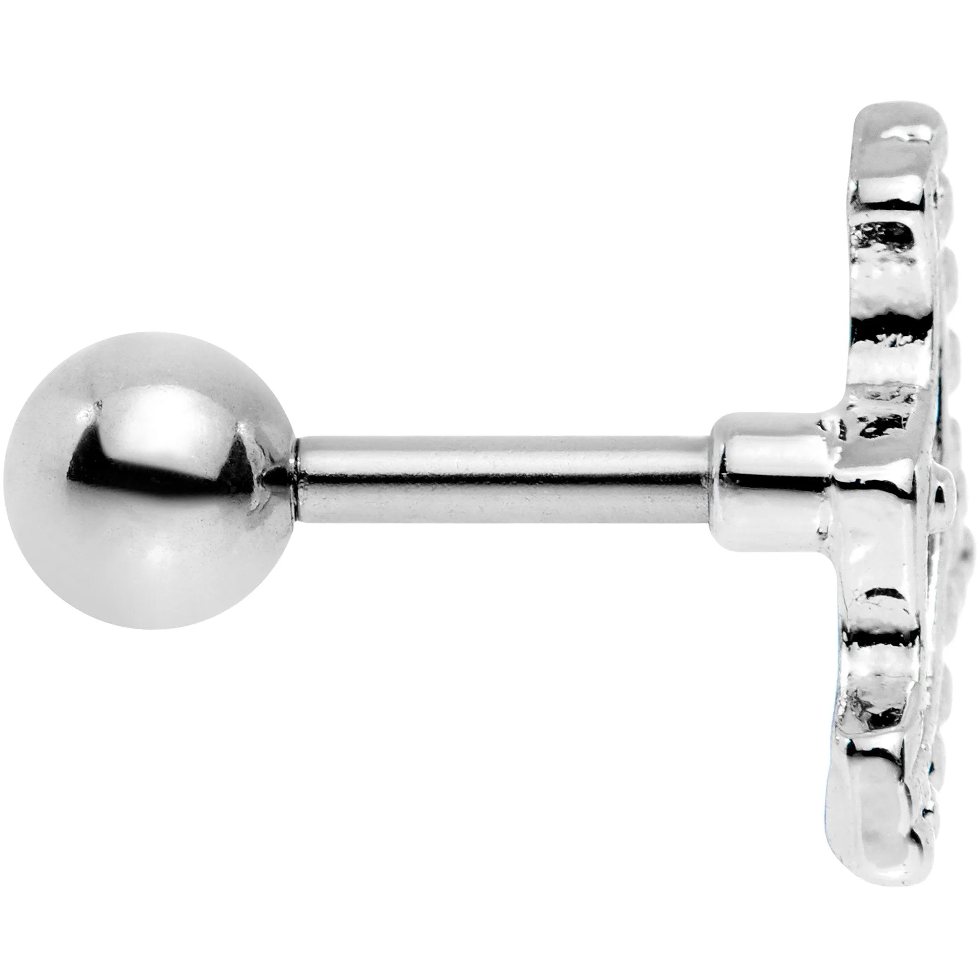 16 Gauge 1/4 Crescent Bow Cartilage Tragus Earring