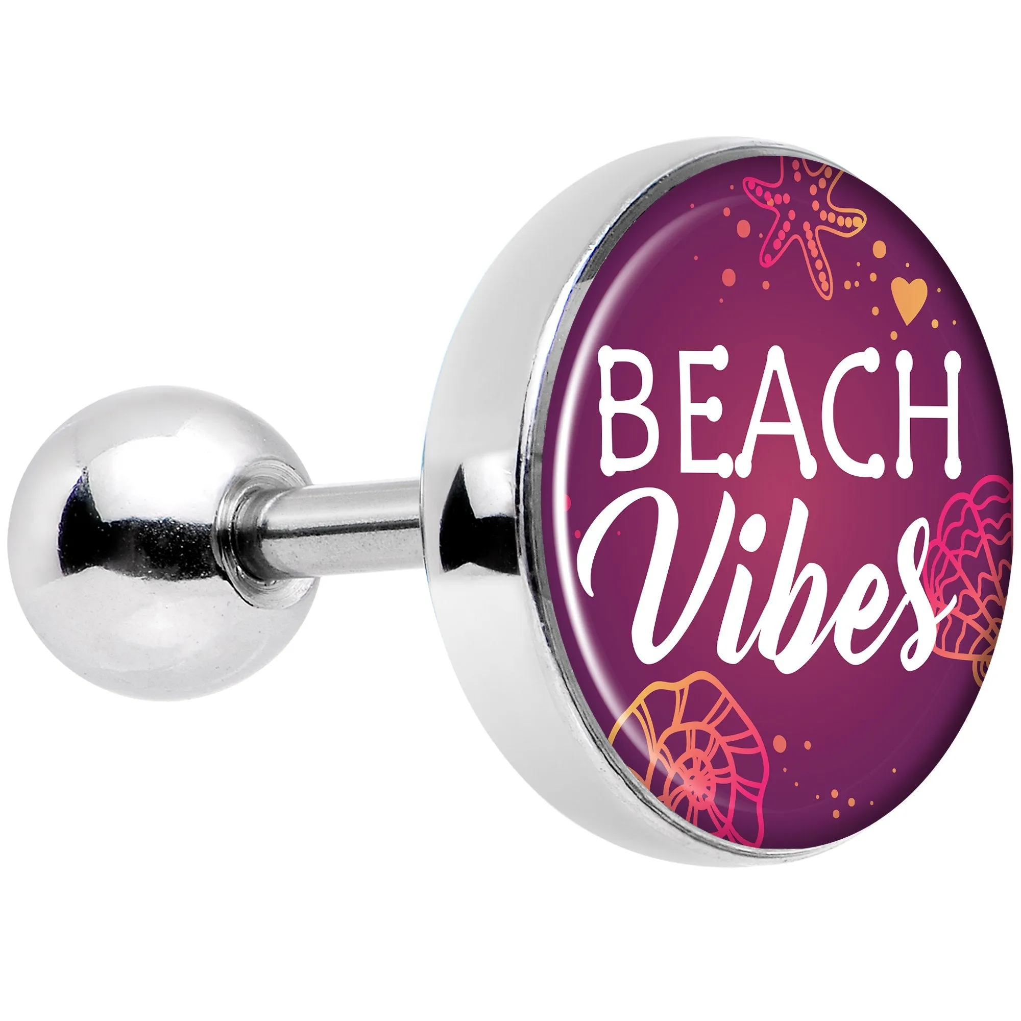 16 Gauge 1/4 Tropical Paradise Beach Vibes Tragus Cartilage Earring