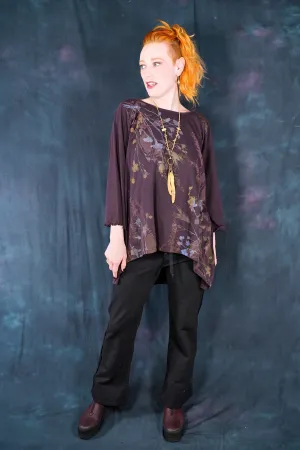 1603 Hi/Lo Organic Tunic Carob-P