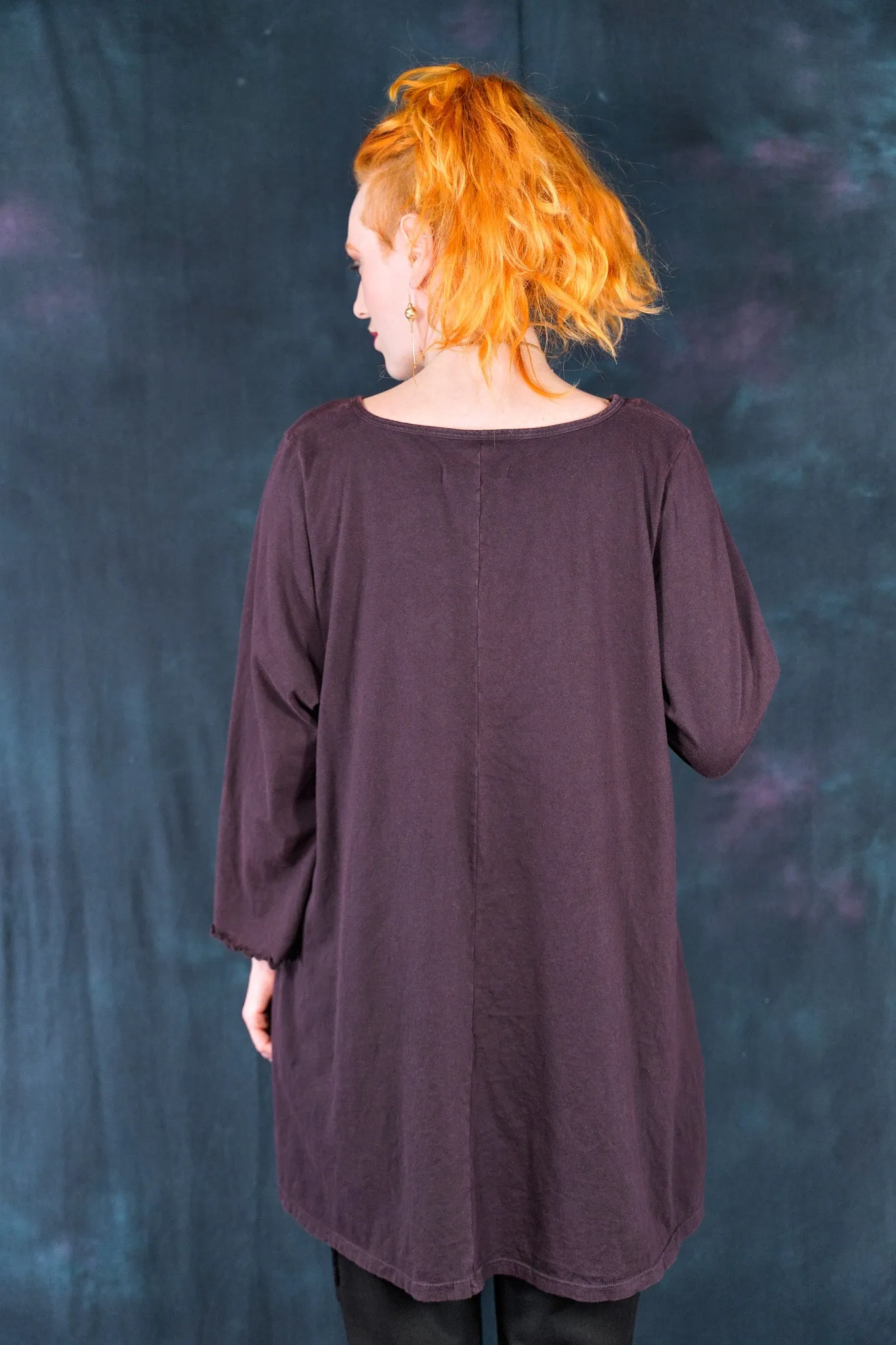 1603 Hi/Lo Organic Tunic Carob-P