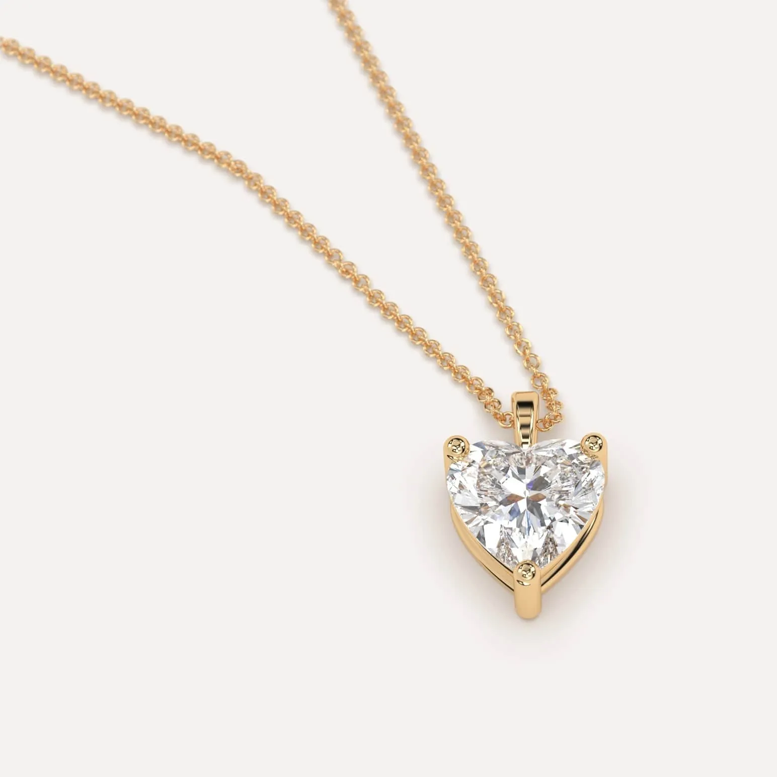 2 carat Heart Diamond Pendant Necklace