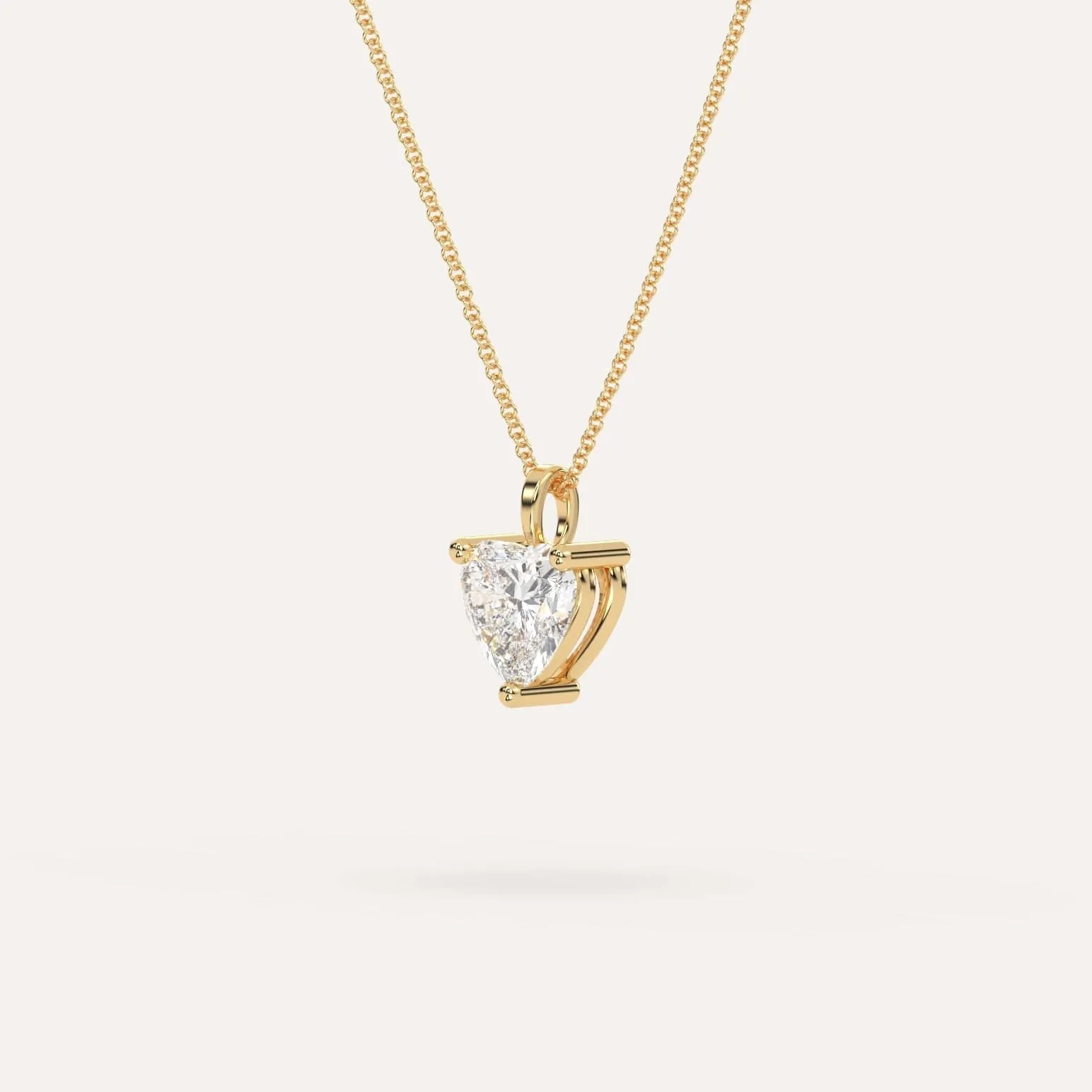 2 carat Heart Diamond Pendant Necklace