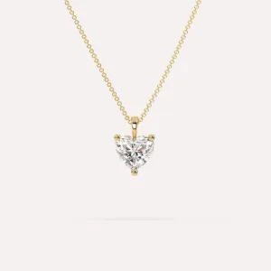 2 carat Heart Diamond Pendant Necklace