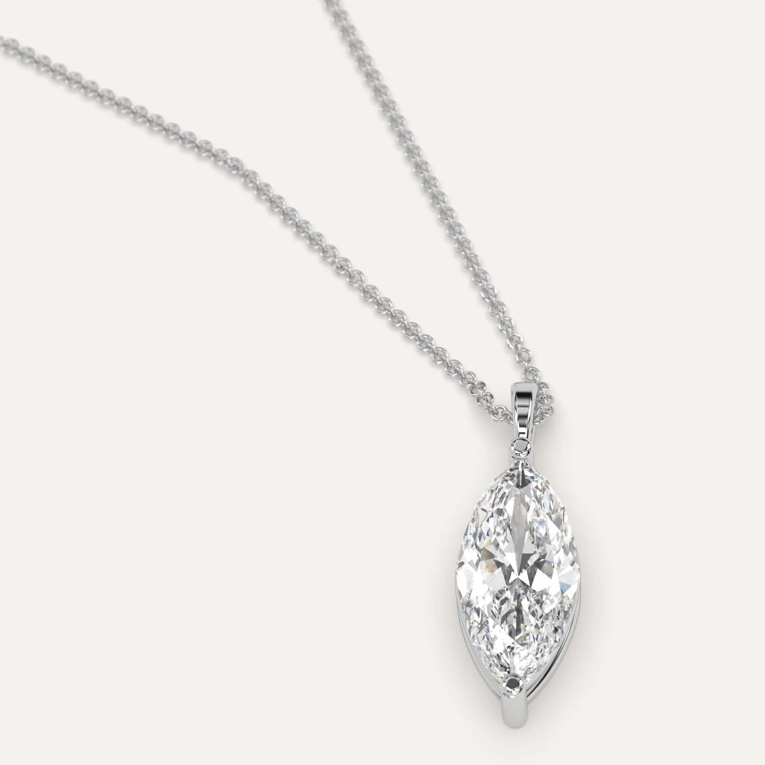 2 carat Marquise Diamond Pendant Necklace