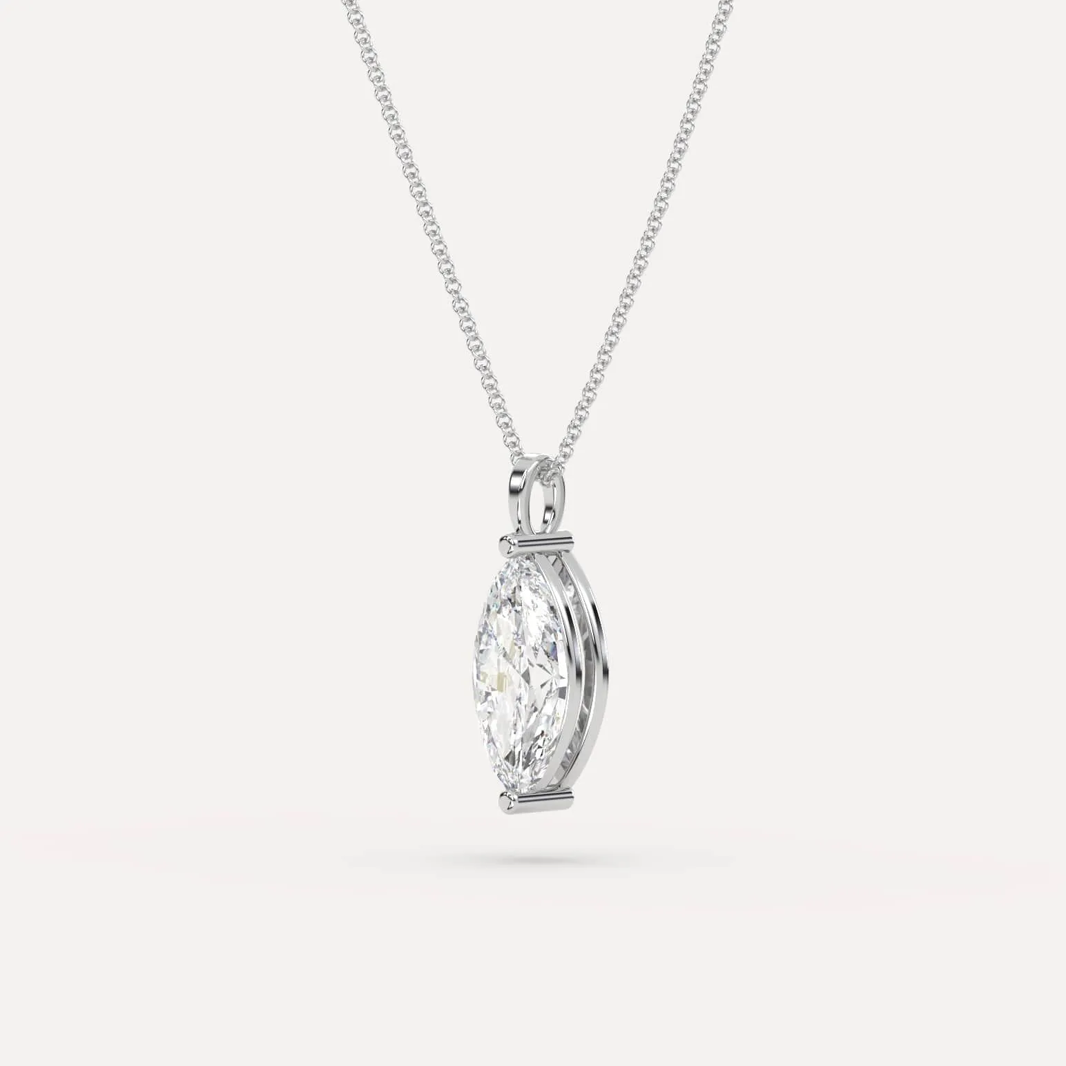 2 carat Marquise Diamond Pendant Necklace