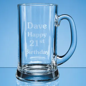 2 Pint Straight Sided Glass Tankard