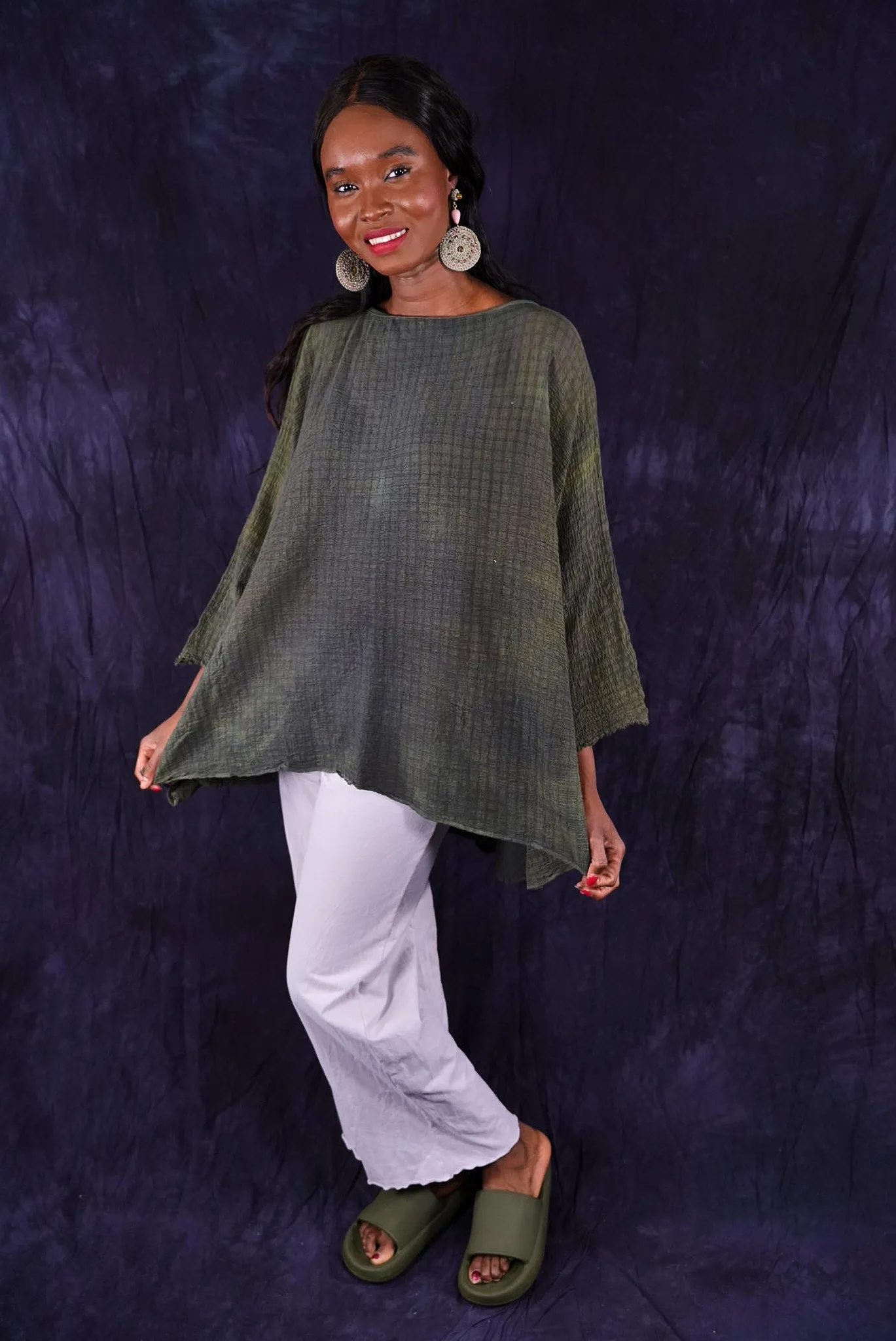 2277 Crinkle Top Evergreen-O/S
