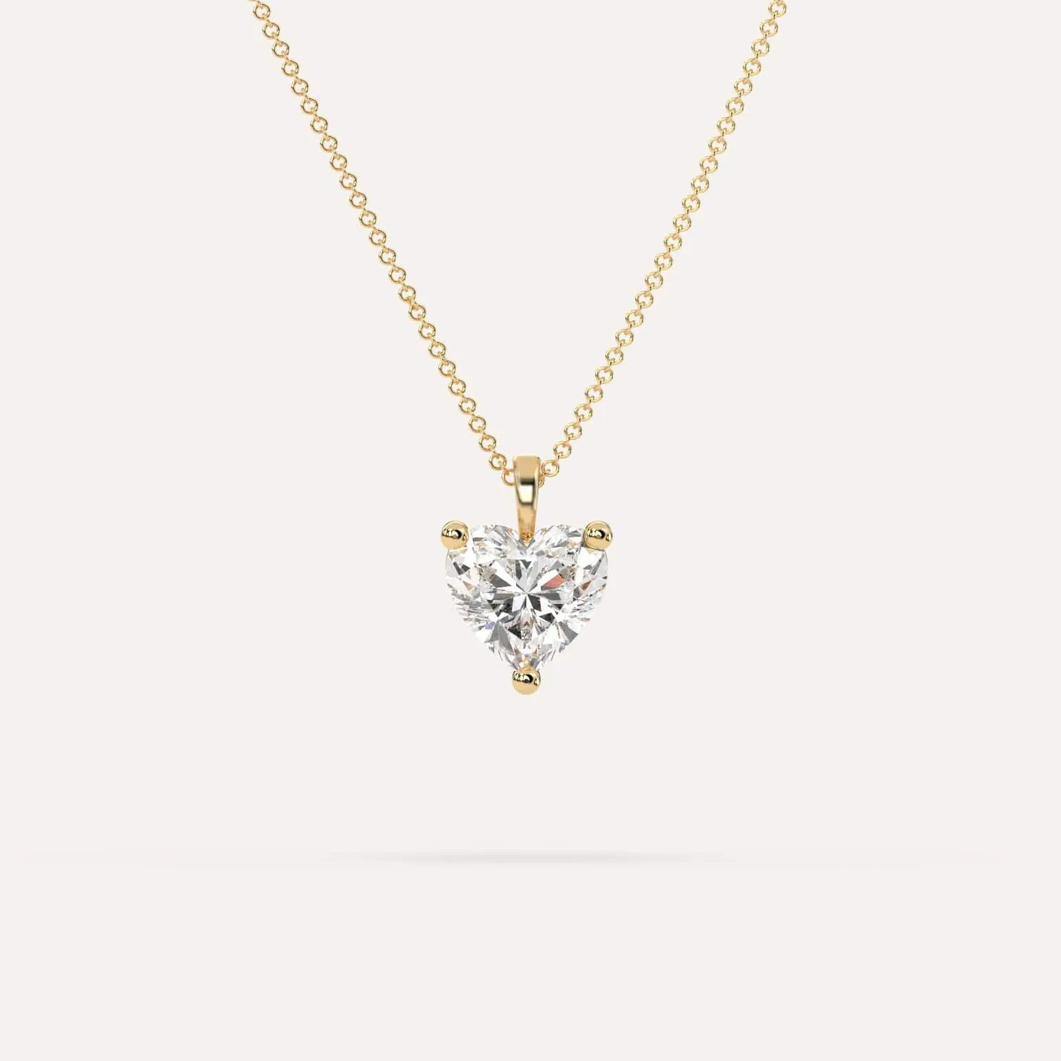 3 carat Heart Diamond Pendant Necklace