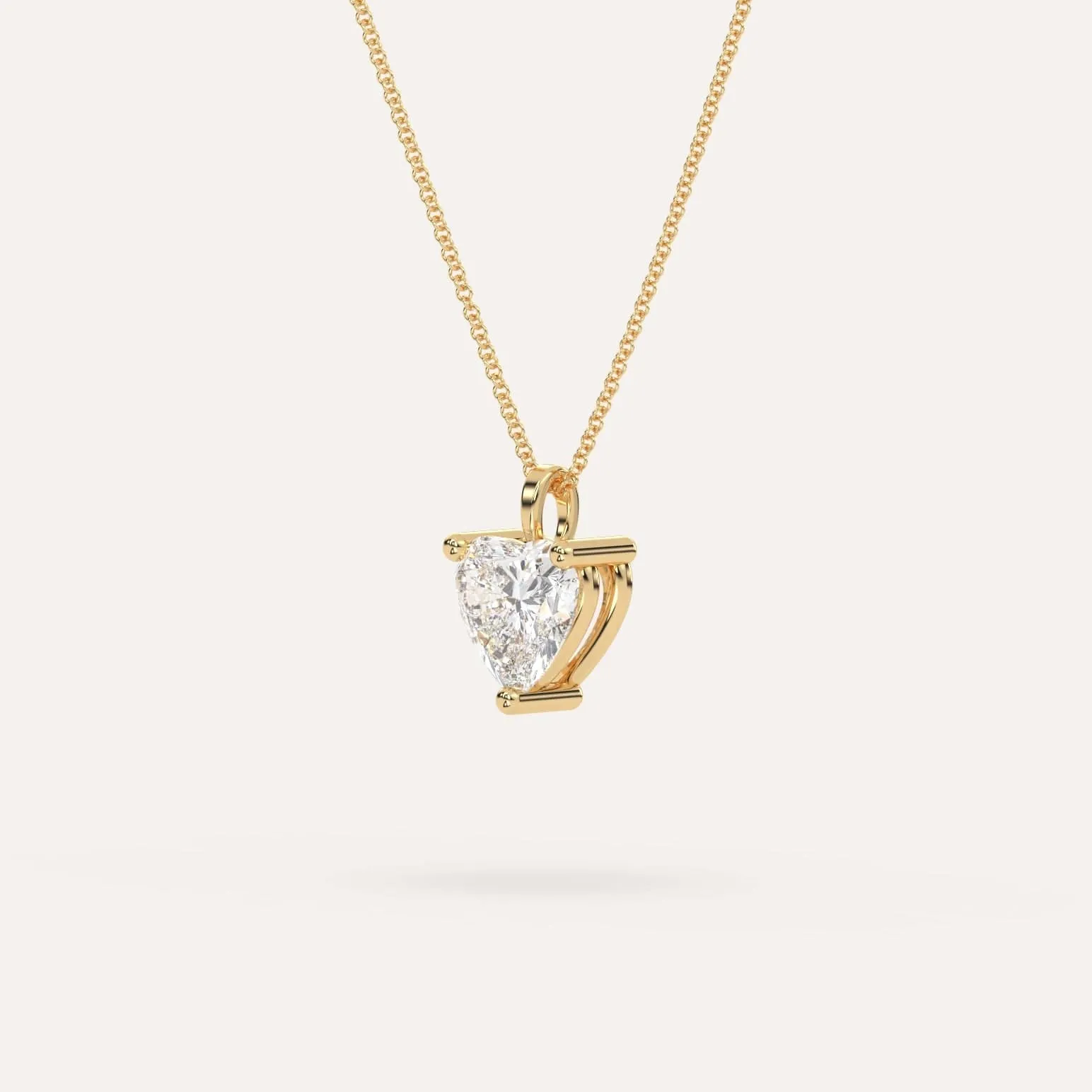 3 carat Heart Diamond Pendant Necklace