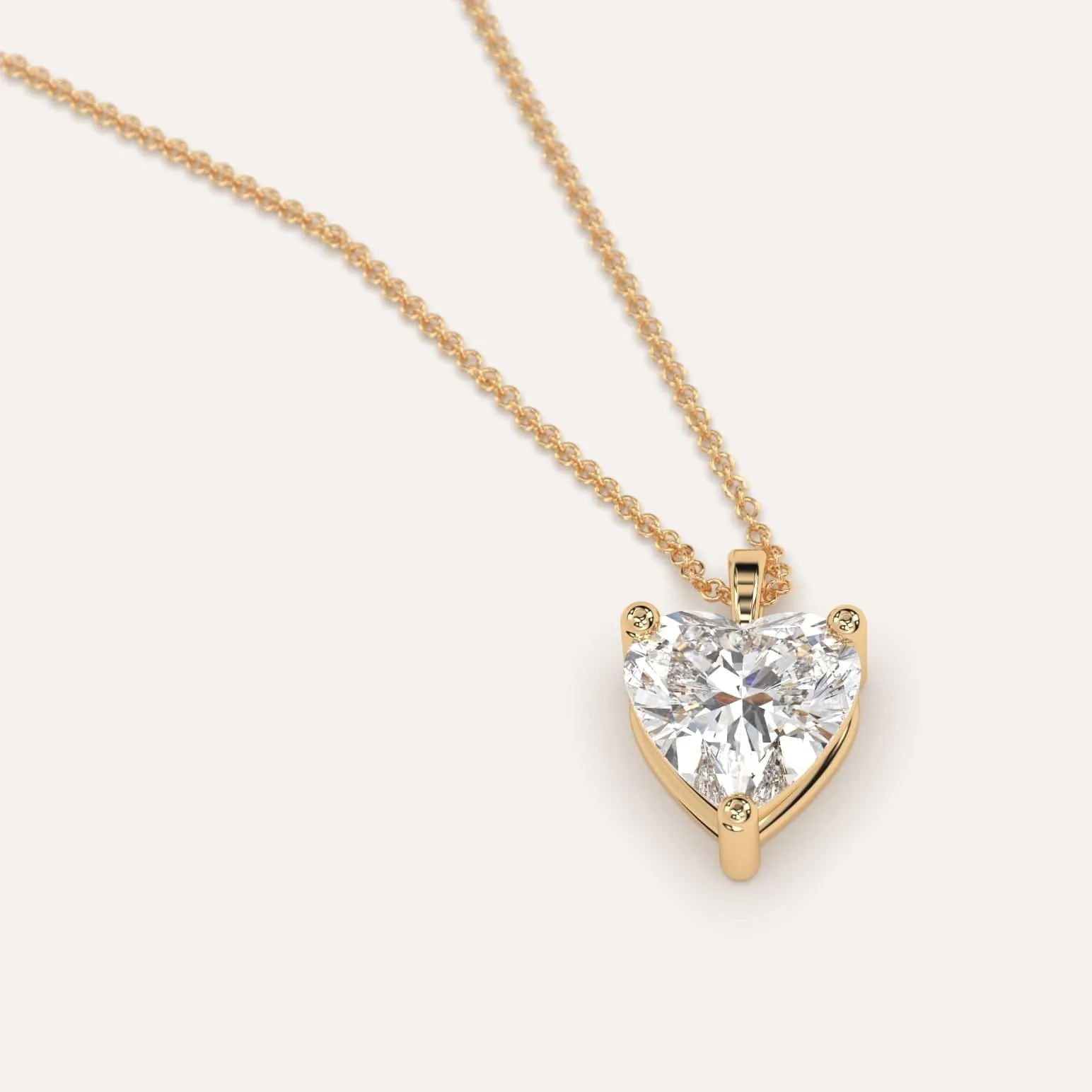 3 carat Heart Diamond Pendant Necklace