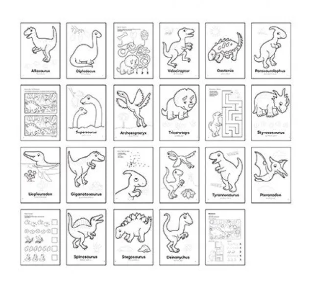 [3-Pack] Orchard Toys Dinosaurs Colouring Book