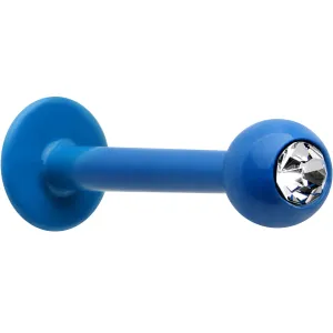 5/16 Clear Gem Blue Acrylic Over Steel Labret Monroe Tragus