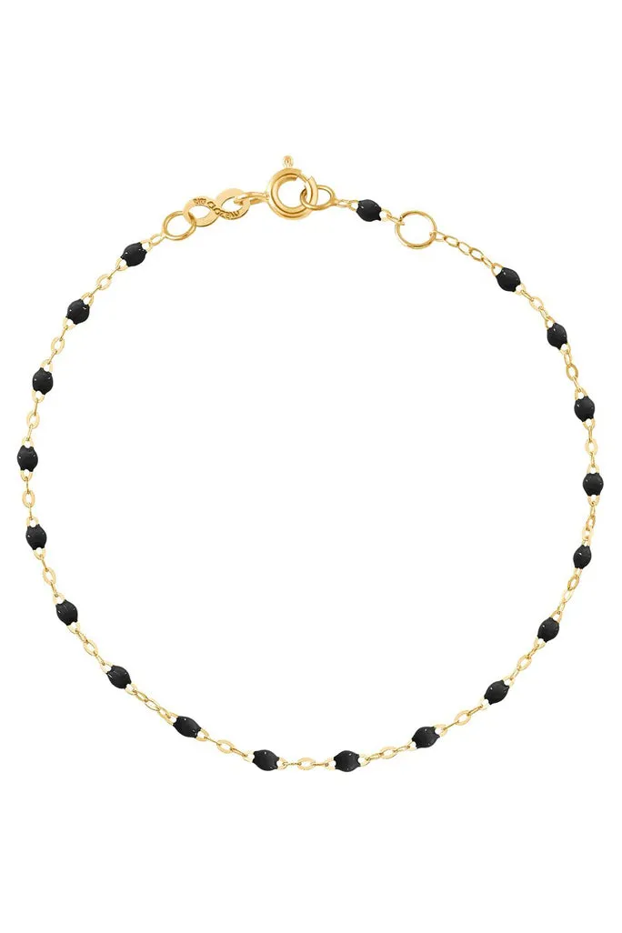 6.7" Classic Gigi Bracelet - BLACK   YELLOW GOLD