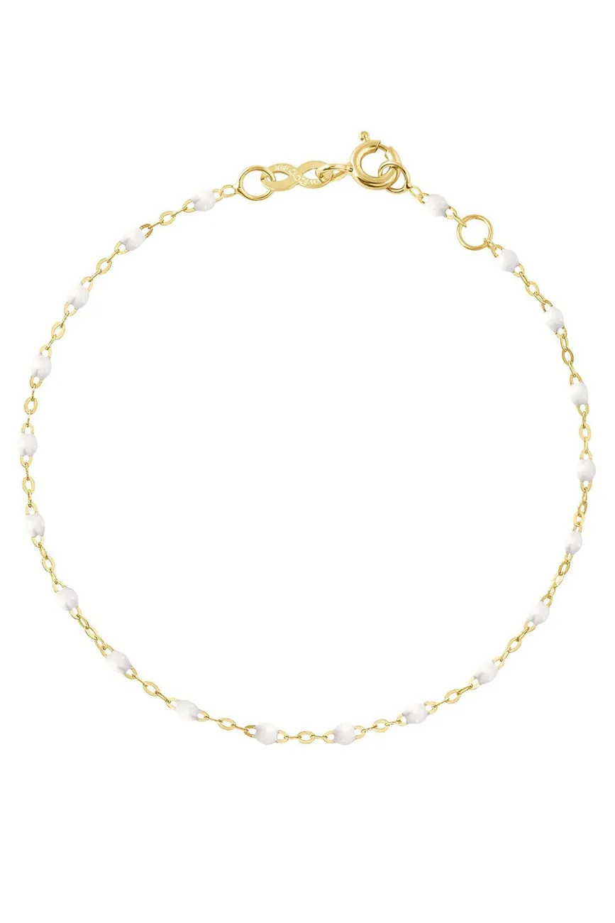 6.7" Classic Gigi Bracelet - WHITE   YELLOW GOLD