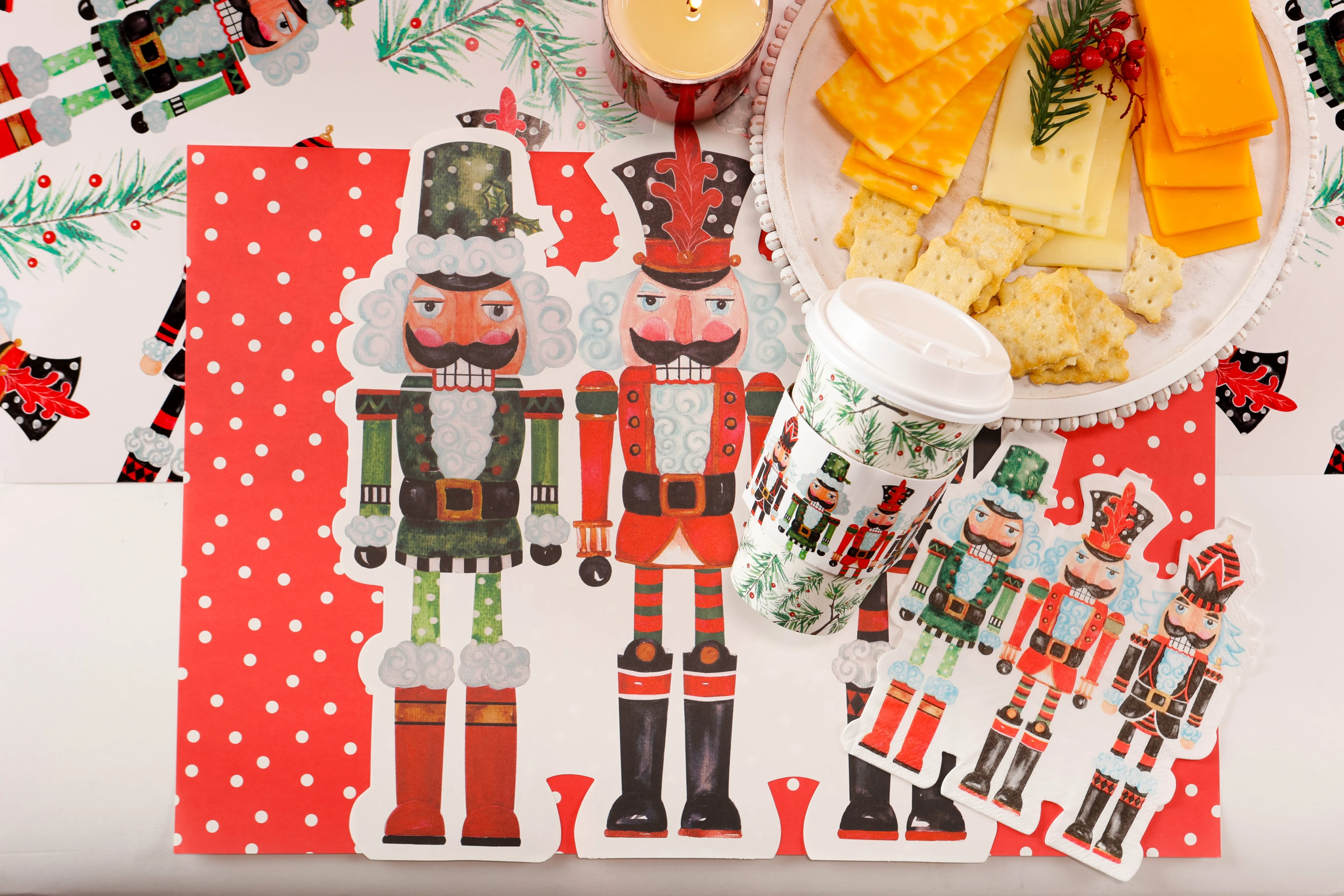 $7.00 min 12 RED W/WHITE POLKA DOT PLACEMAT
