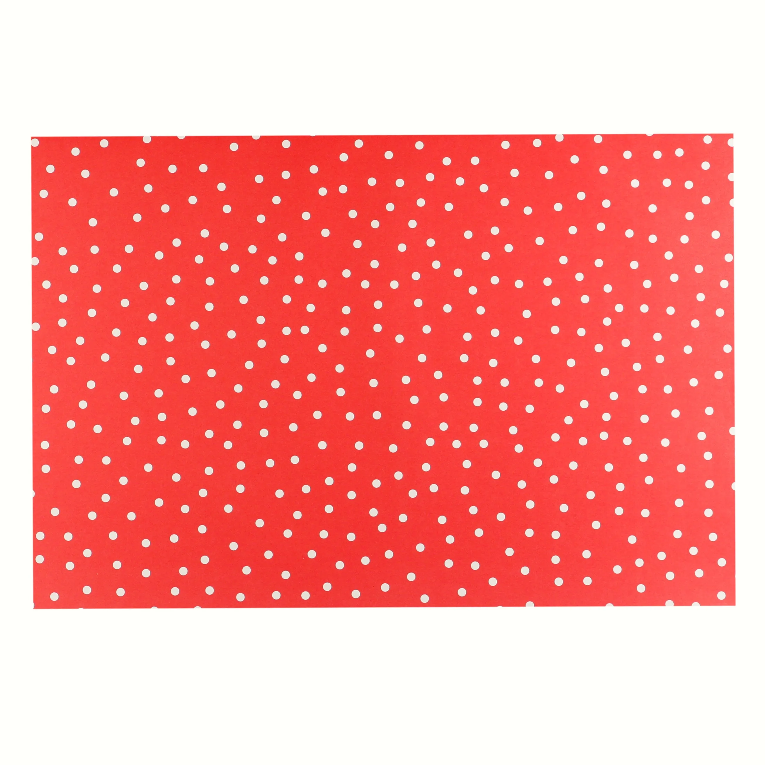$7.00 min 12 RED W/WHITE POLKA DOT PLACEMAT