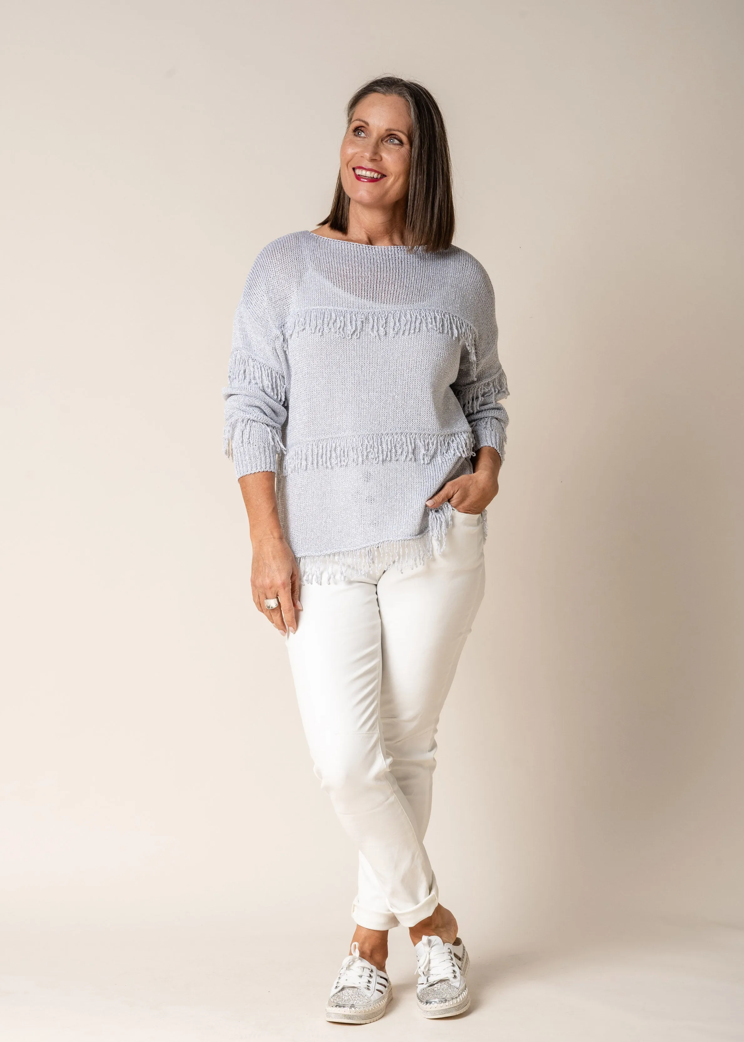Aliza Top in Silver