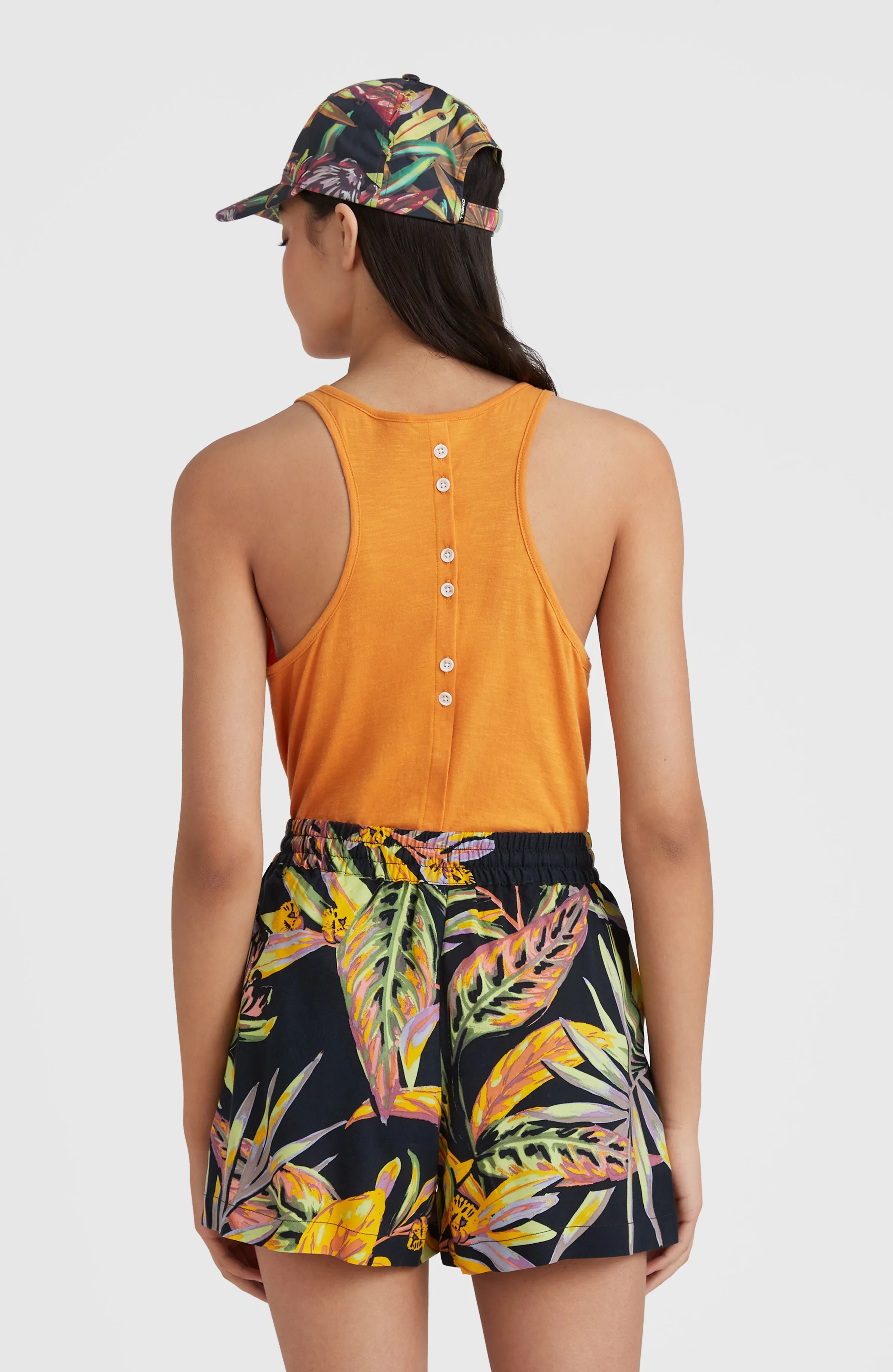 Amiri Beach Short | Black Tropical Flower