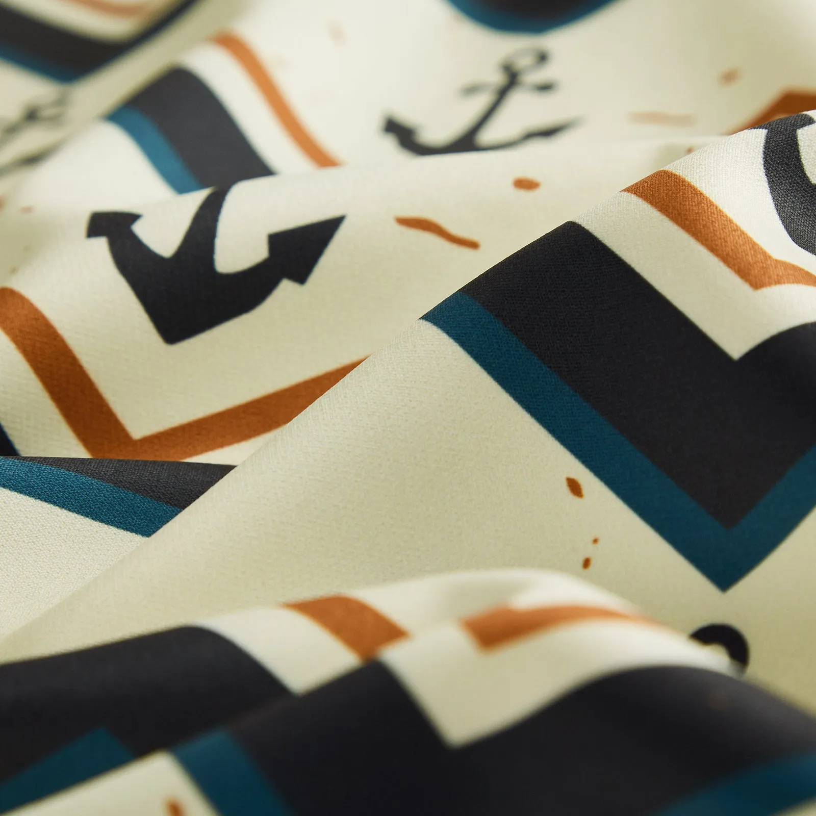 ANCHOR TROPICAL PRINTED ALOHA SHIRT