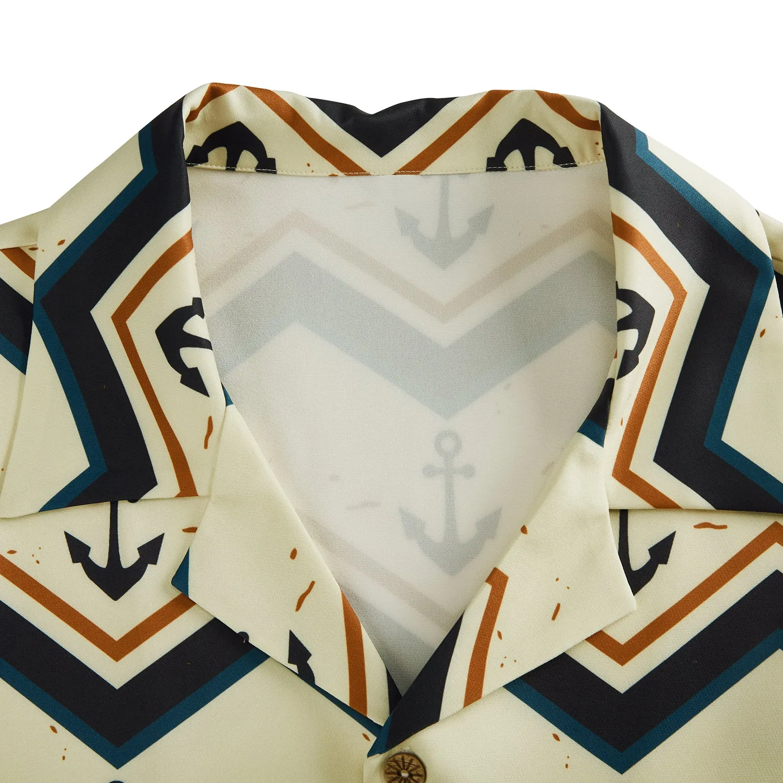ANCHOR TROPICAL PRINTED ALOHA SHIRT