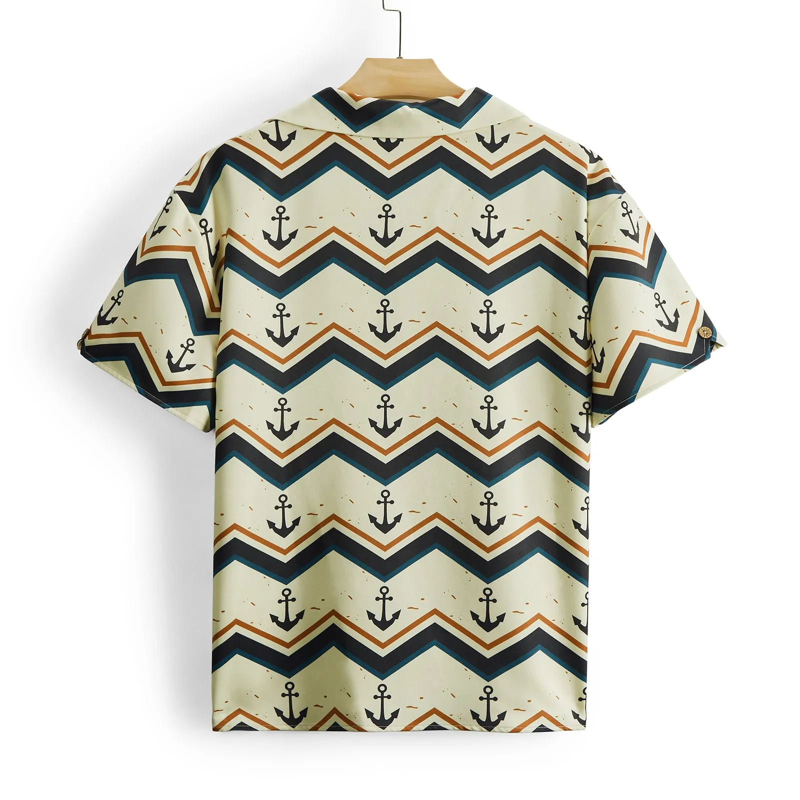 ANCHOR TROPICAL PRINTED ALOHA SHIRT