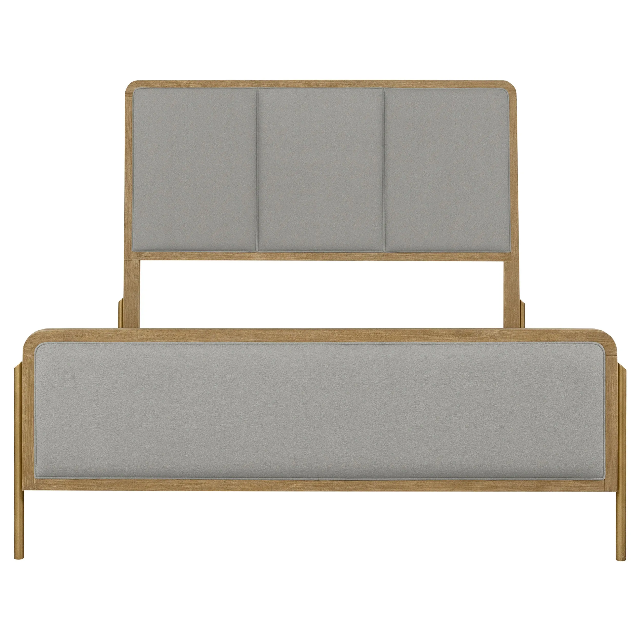 Arini Upholstered Queen Panel Bed Sand Wash and Grey