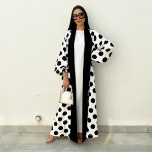 AW20 DOTTY MONOCHROME POLA DOT ABAYA