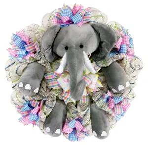 Baby Elephant Nursery Wreath