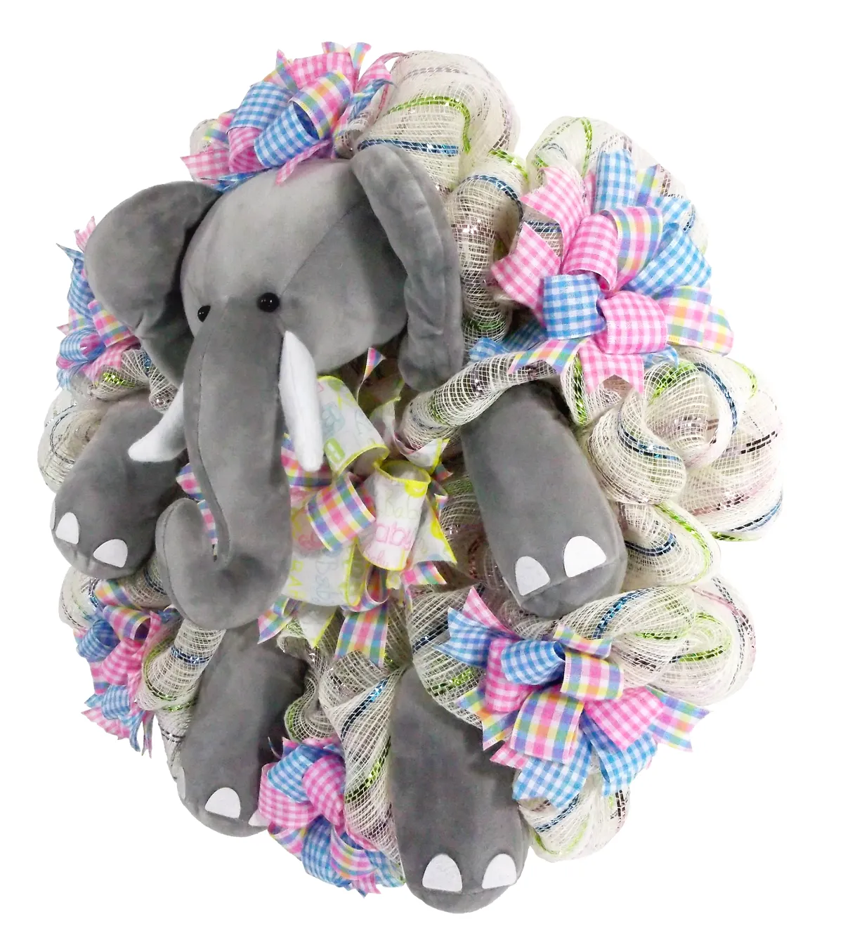 Baby Elephant Nursery Wreath