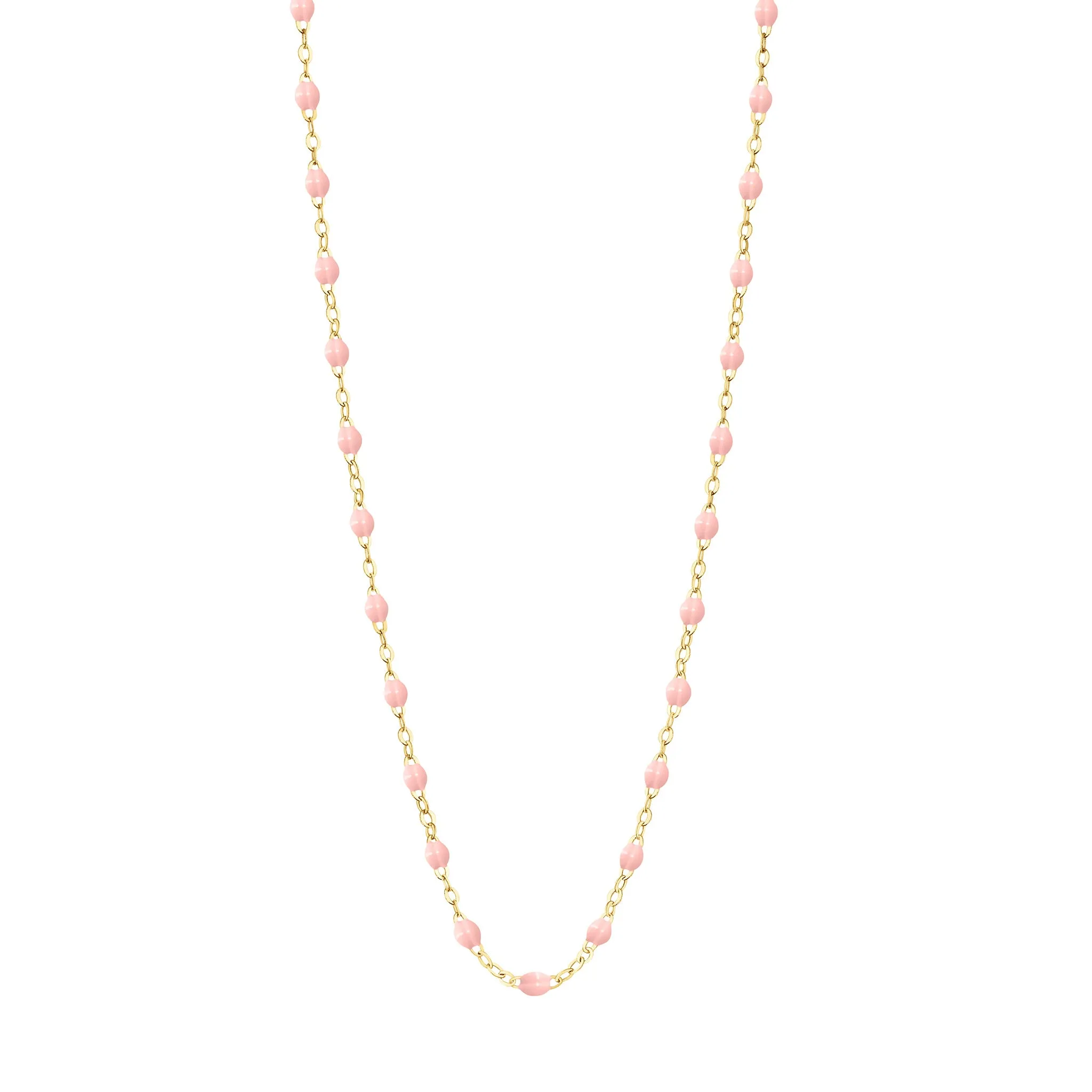BABY PINK GIGI CLASSIC NECKLACE 18 INCH- 18K YELLOW GOLD
