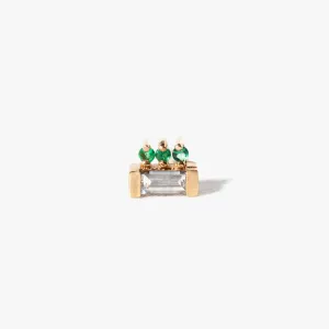 Baguette and 3 Dot Stud