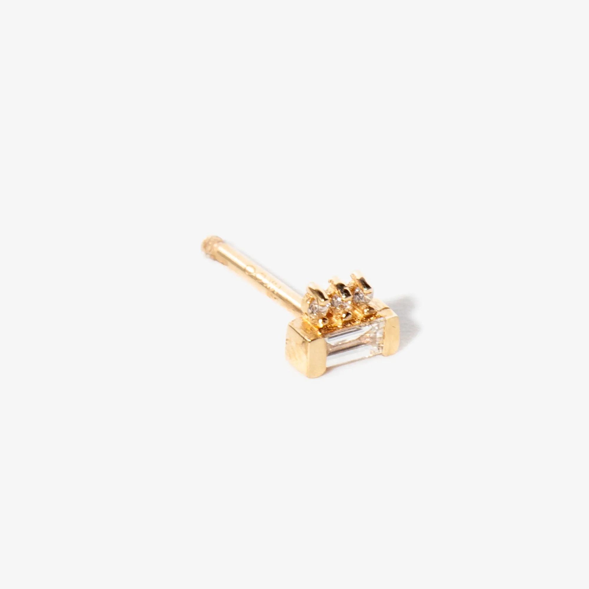 Baguette and 3 Dot Stud