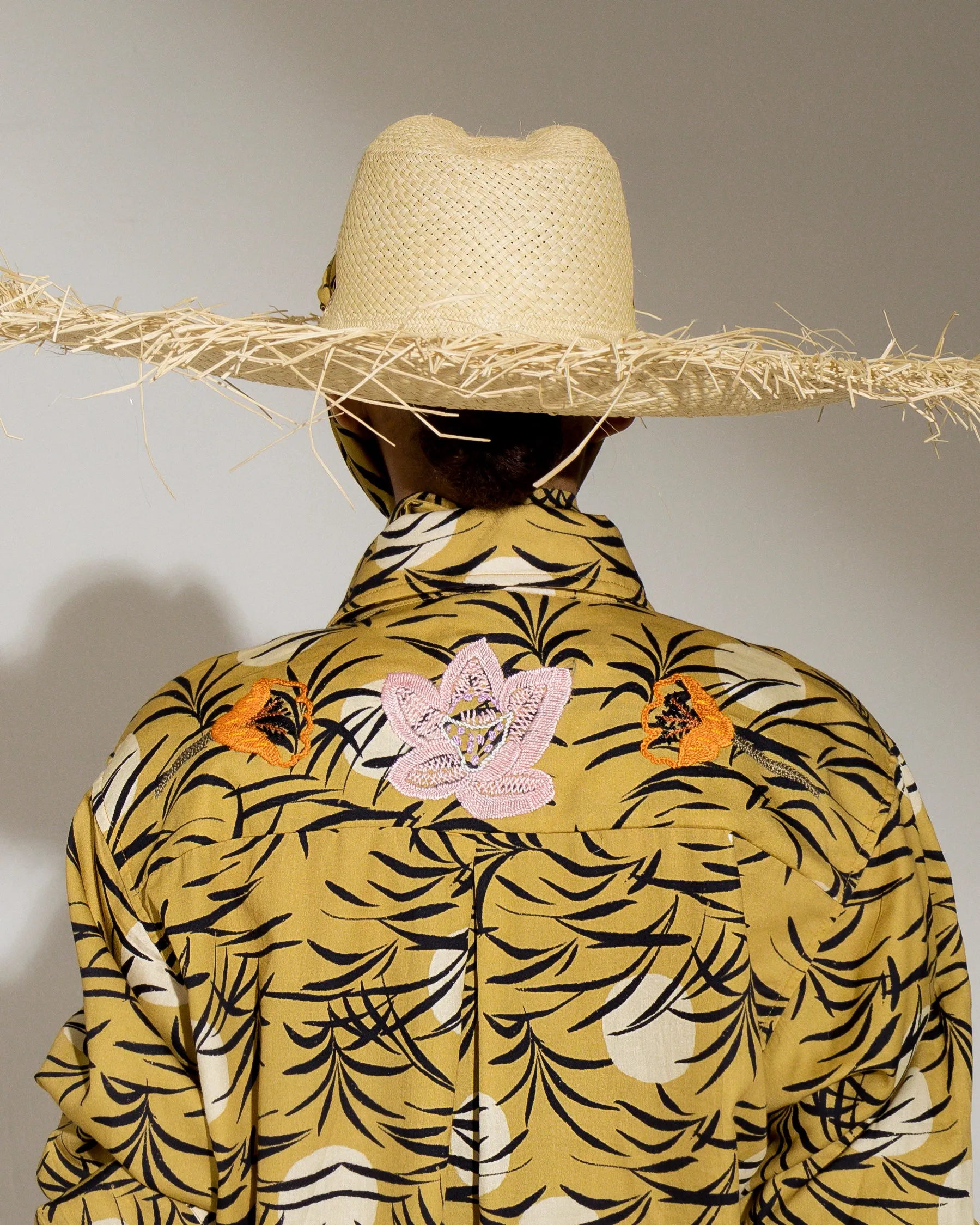 Beach Shirt with Hand Embroidered Details