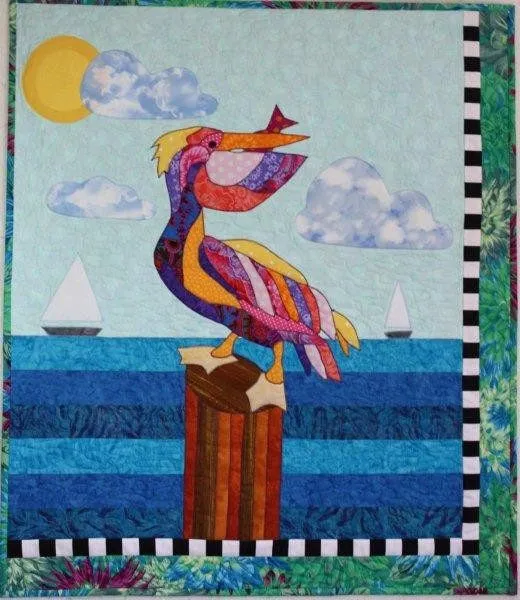 BJ Designs & Patterns Penelope Pelican Applique Quilt Pattern