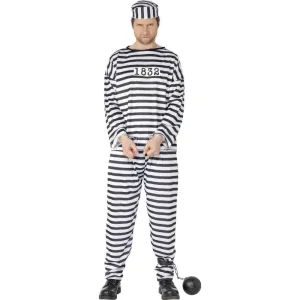 Black and White Convict Costume