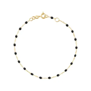 BLACK GIGI CLASSIC BRACELET-18K YELLOW GOLD