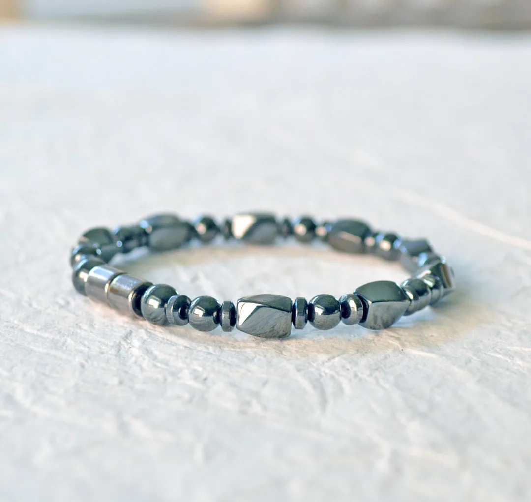 Black Hematite Magnetic Pain Relief Bracelet for Men