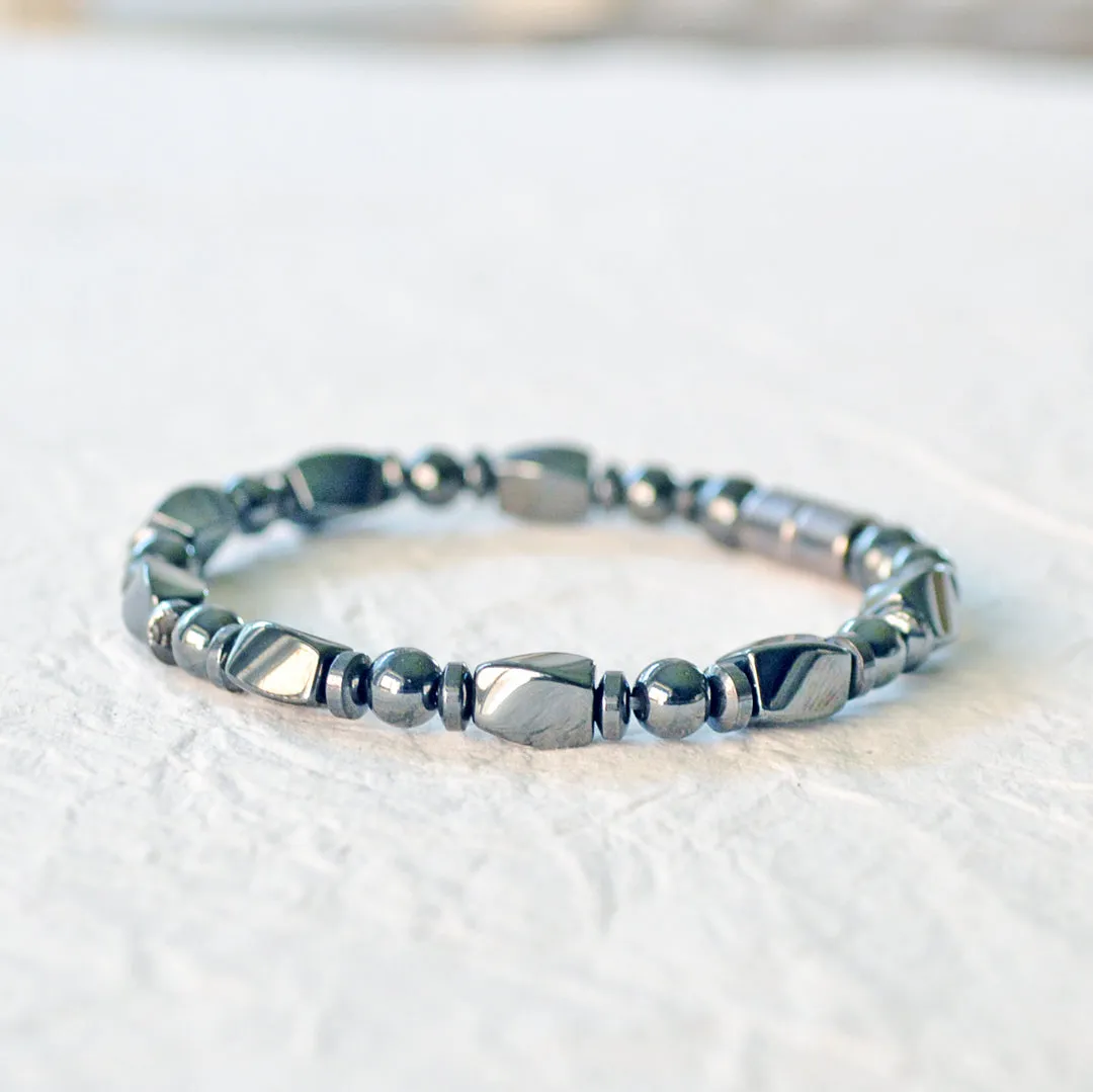 Black Hematite Magnetic Pain Relief Bracelet for Men