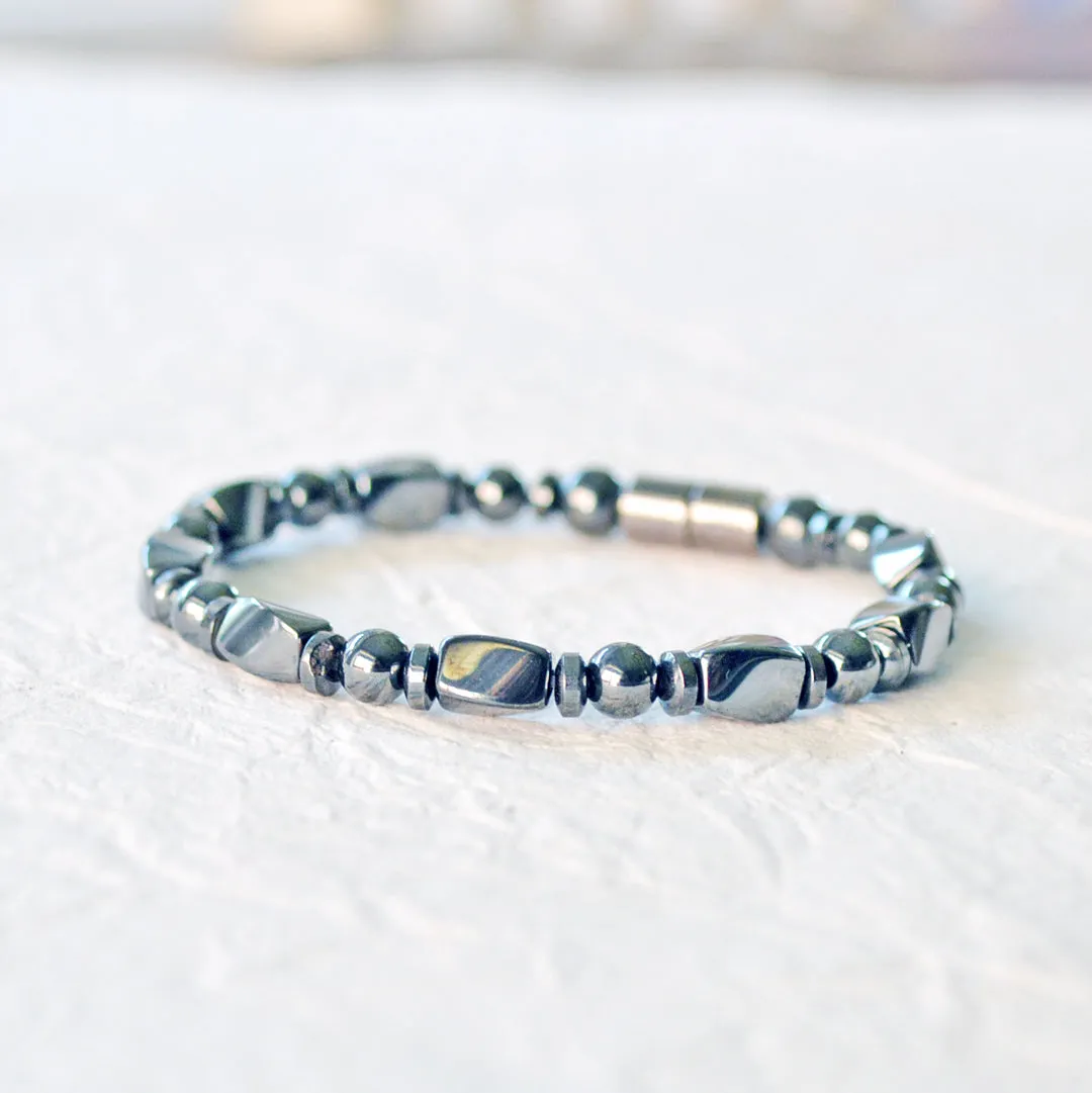 Black Hematite Magnetic Pain Relief Bracelet for Men